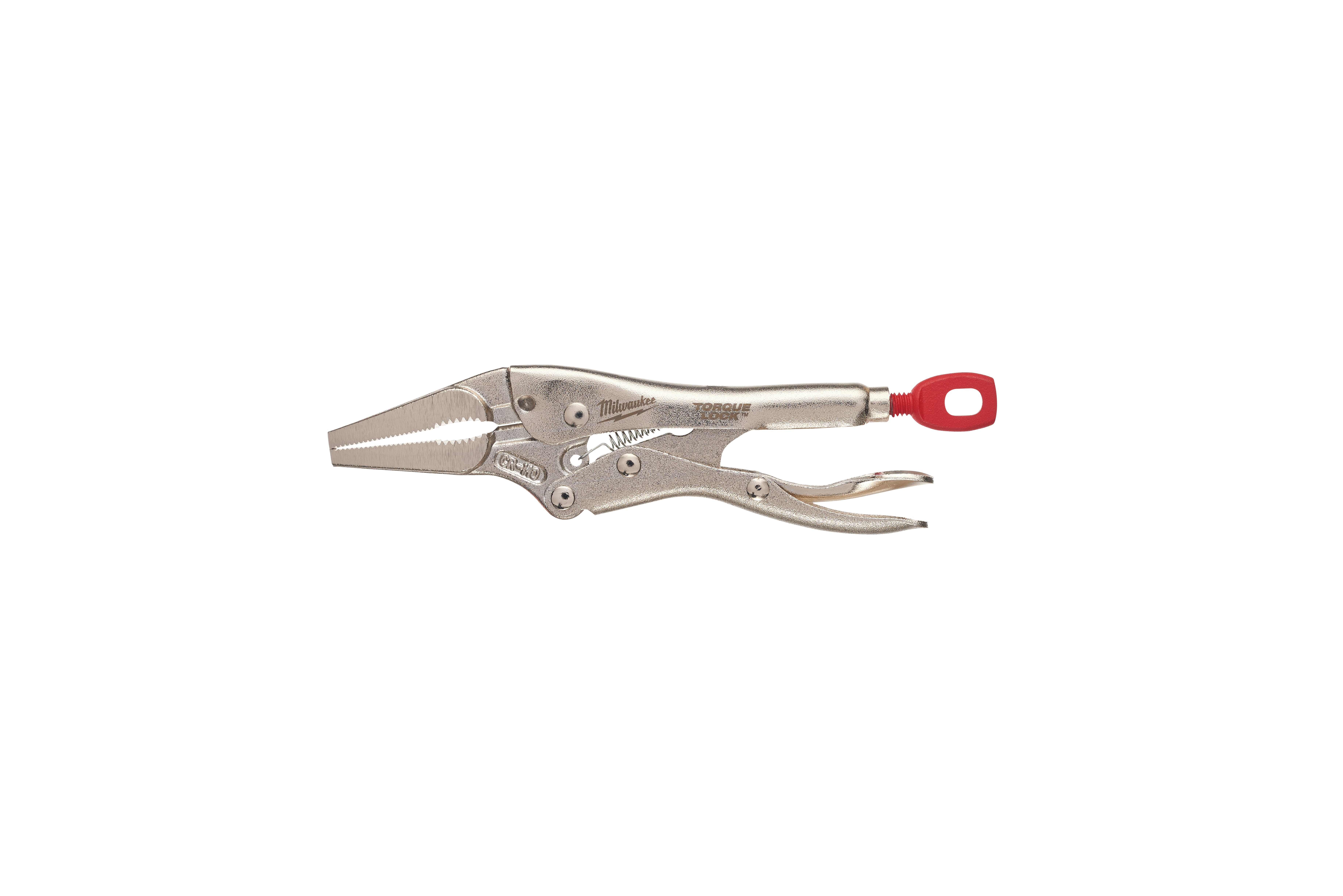 Milwaukee® TORQUE LOCK™ 48-22-3504 Line Locking Plier, 1-1/2 in Nominal, 1-1/2 in L x 13/32 in W Alloy Steel Long Nose Curved Jaw, 4 in OAL
